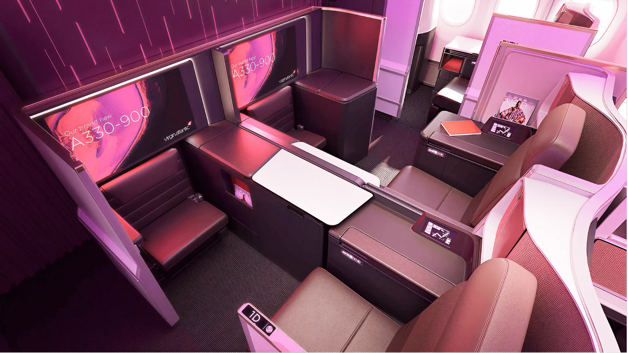 Virgin Atlantic business class cabin